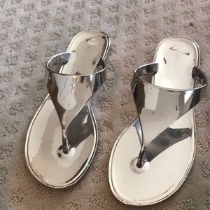 Gold BCBGeneration “jelly” sandals